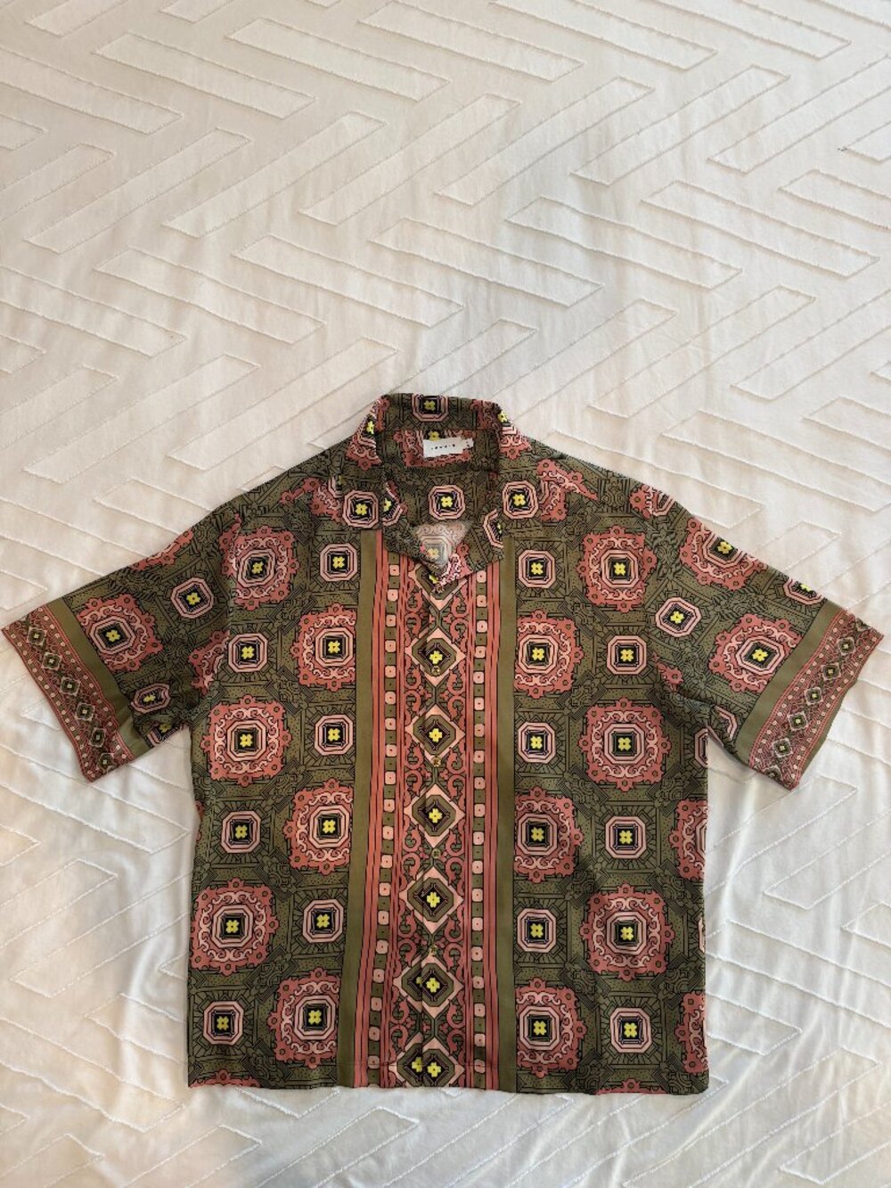 Topman Short Sleeve Printed Button-Up Shirt
